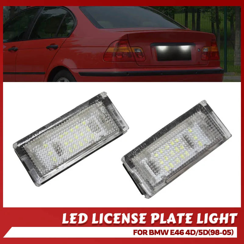 Éclairage Plaque LED BMW Série 3 E46 1998-2005 - vue de face - Becquet Voiture