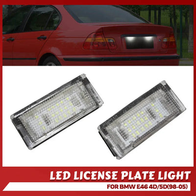 Éclairage Plaque LED BMW Série 3 E46 1998-2005 - vue de face - Becquet Voiture