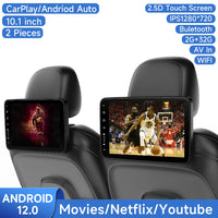 Écran Appui-Tête Android IPS CarPlay WiFi Bluetooth - packshot studio 3 - Becquet Voiture