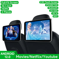 Écran Appui-Tête Android IPS CarPlay WiFi Bluetooth - vue arrière 4 - Becquet Voiture