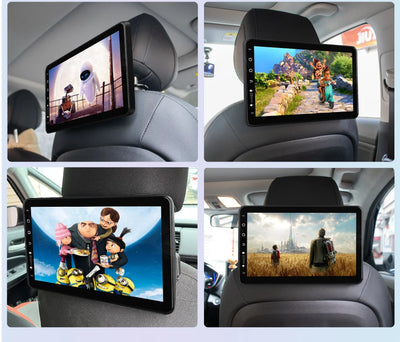Écran Appui-Tête Android IPS CarPlay WiFi Bluetooth - vue de dessus 2 - Becquet Voiture