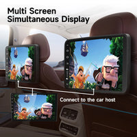 Écran Appui-Tête Android IPS CarPlay WiFi Bluetooth - vue de trois-quarts - Becquet Voiture
