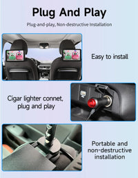 Écran Appui-Tête Android IPS CarPlay WiFi Bluetooth - vue rapprochée 2 - Becquet Voiture