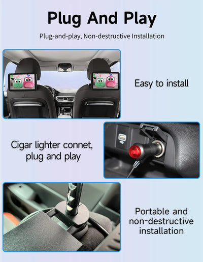 Écran Appui-Tête Android IPS CarPlay WiFi Bluetooth - vue rapprochée 2 - Becquet Voiture