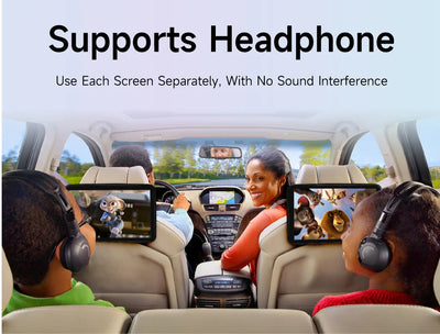 Écran Appui-Tête Android IPS CarPlay WiFi Bluetooth - vue rapprochée - Becquet Voiture