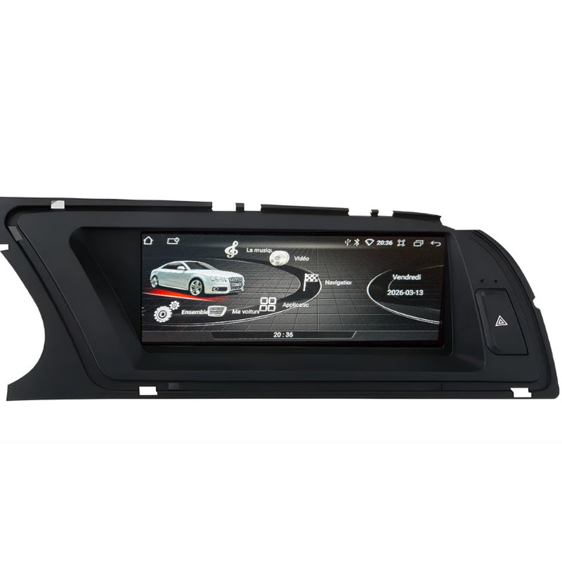 Ecran Autoradio Android Carplay Audi A4 A5 B8 Q5 - vue de face - Becquet Voiture
