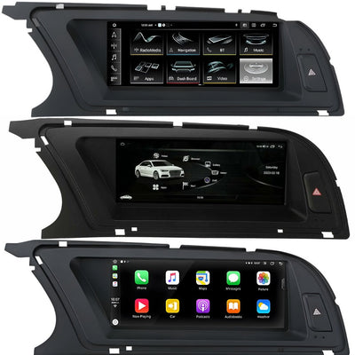 Ecran Autoradio Android Carplay Audi A4 A5 B8 Q5 - vue de trois-quarts - Becquet Voiture
