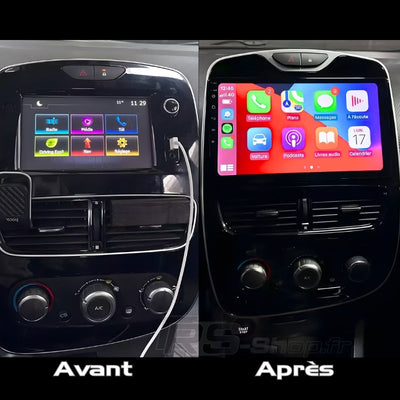 Ecran Autoradio Android Carplay Renault Clio 4 - installé sur véhicule - Becquet Voiture