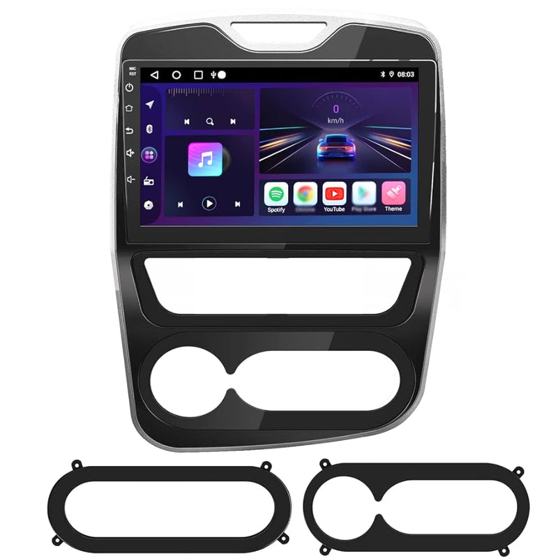 Ecran Autoradio Android Carplay Renault Clio 4 - vue de dessus - Becquet Voiture