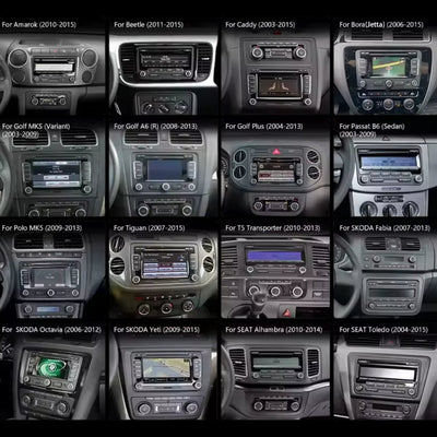Ecran Autoradio Android CarPlay VW Golf 5 6 Polo - détail du montage - Becquet Voiture