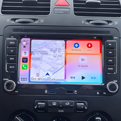 Ecran Autoradio Android CarPlay VW Golf 5 6 Polo - installé sur véhicule - Becquet Voiture