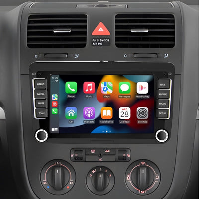 Ecran Autoradio Android CarPlay VW Golf 5 6 Polo - vue de profil - Becquet Voiture