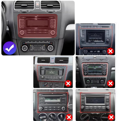 Ecran Autoradio Android CarPlay VW Golf 5 6 Polo - vue rapprochée - Becquet Voiture