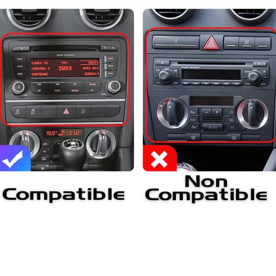 Ecran Autoradio CarPlay Audi A3 8P - installé sur véhicule - Becquet Voiture