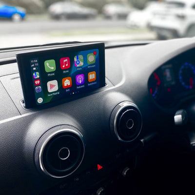 Ecran Autoradio Carplay Audi A3 8V - packshot studio - Becquet Voiture