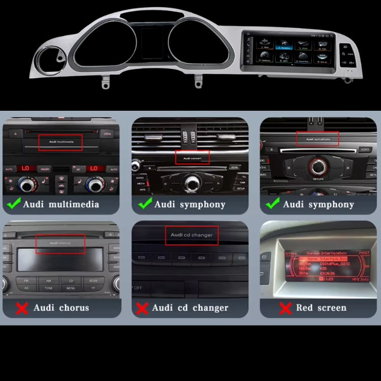 Ecran Autoradio Carplay Audi A6 C6 MMI 2G 3G - installé sur véhicule - Becquet Voiture