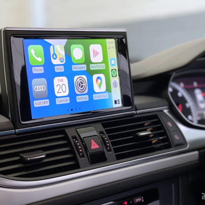 Ecran Autoradio Carplay Audi A6 C7 9 Pouces Retractable - vue arrière - Becquet Voiture