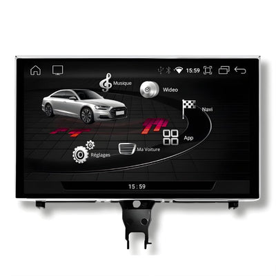 Ecran Autoradio Carplay Audi A6 C7 9 Pouces Retractable - vue de face - Becquet Voiture