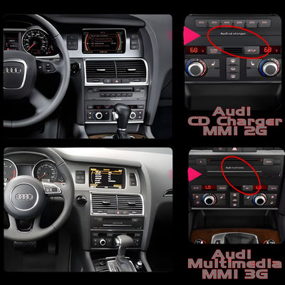 Ecran Autoradio Carplay Audi Q7 4L MMI 2G 3G - installé sur véhicule - Becquet Voiture