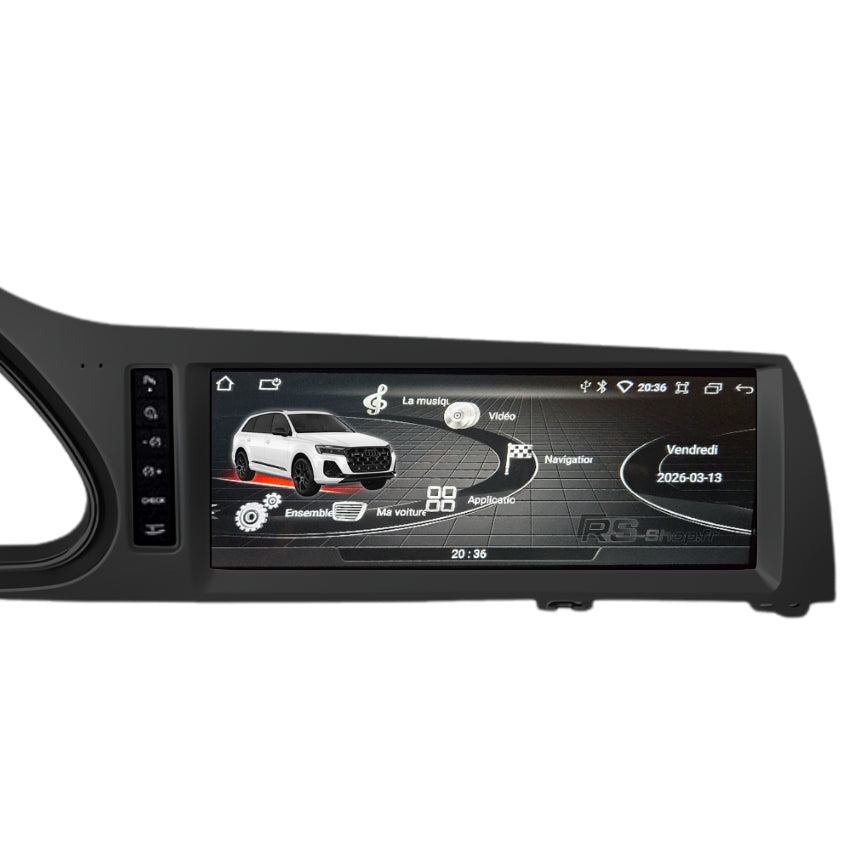 Ecran Autoradio Carplay Audi Q7 4L MMI 2G 3G - vue de face - Becquet Voiture