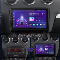 7-Zoll-CarPlay-Autoradio-Bildschirm für Audi TT MK2 - Rückansicht - Becquet Voiture