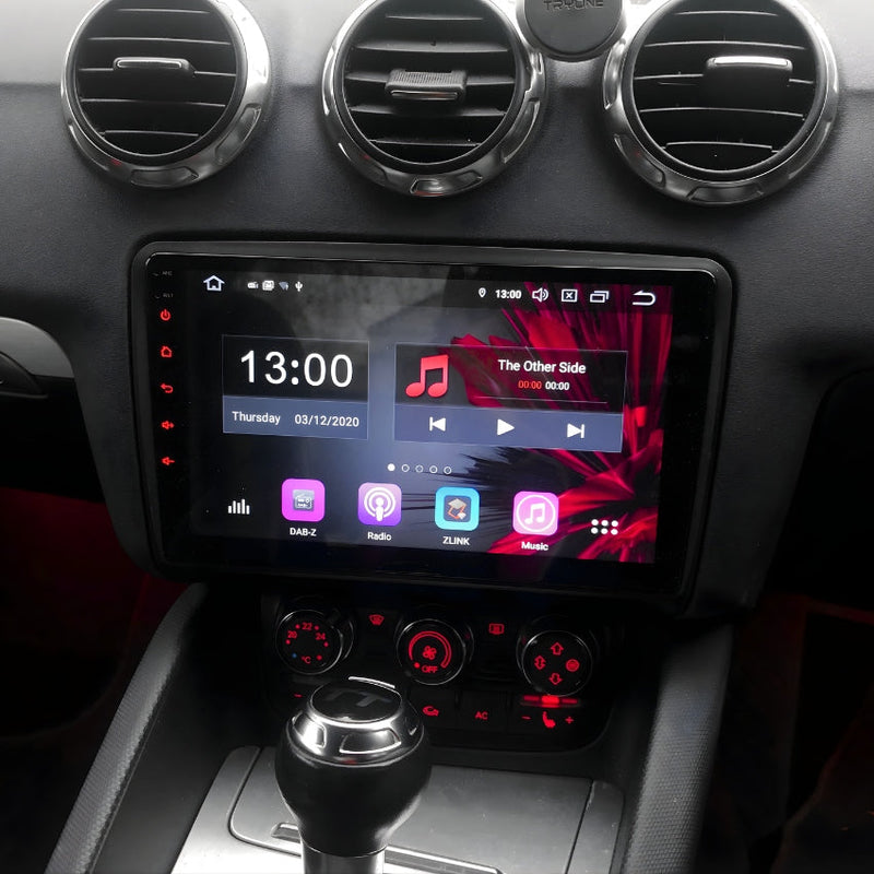 7-Zoll-CarPlay-Autoradio-Bildschirm für Audi TT MK2 - Dreiviertelansicht - Becquet Voiture