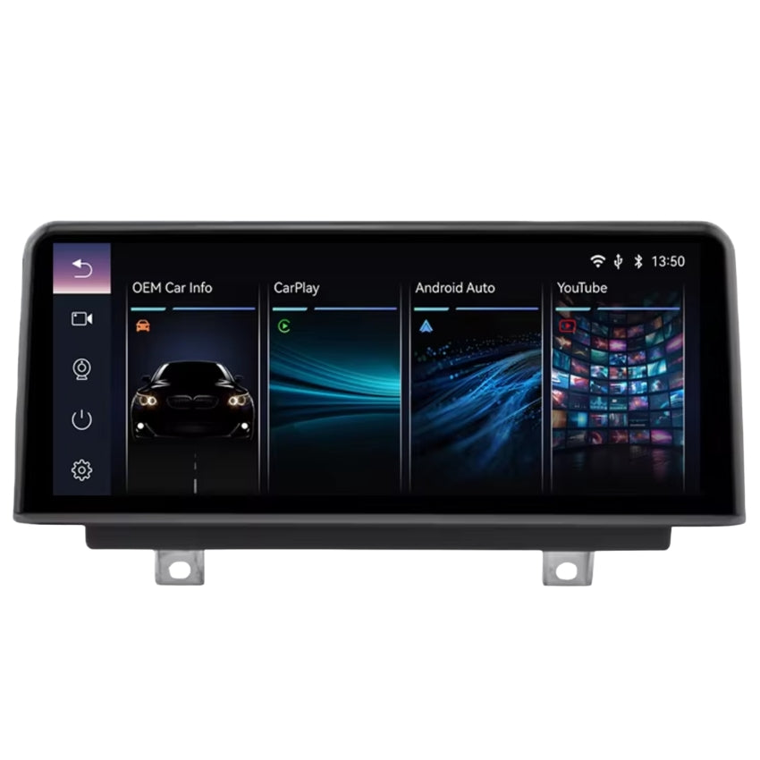 Ecran Autoradio Carplay BMW Serie 1 2 3 4 F20 F30 - vue de face - Becquet Voiture
