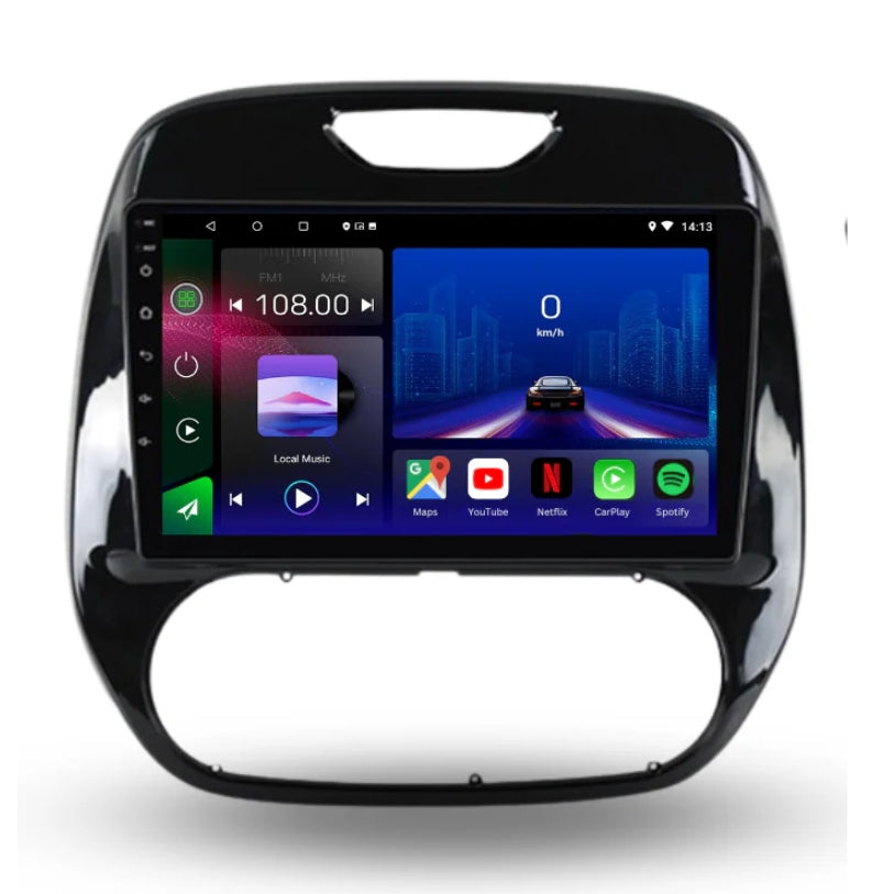 Ecran Autoradio Carplay Renault Captur 2GB 32GB - vue de face - Becquet Voiture