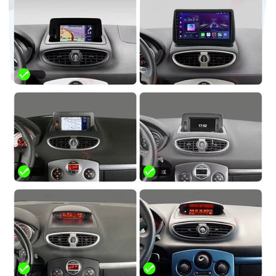 Ecran Autoradio Carplay Renault Clio 3 2GB 32GB - vue arrière - Becquet Voiture