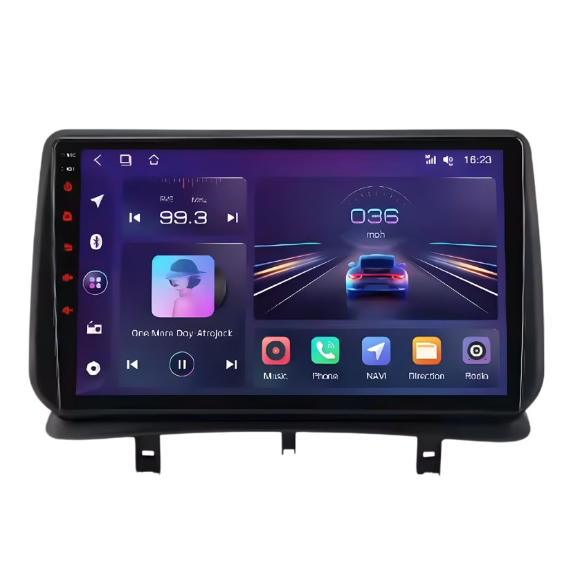 Ecran Autoradio Carplay Renault Clio 3 2GB 32GB - vue de face - Becquet Voiture