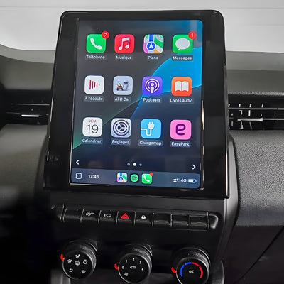 Ecran Autoradio Carplay Renault Clio 5 9.7 - vue de profil - Becquet Voiture