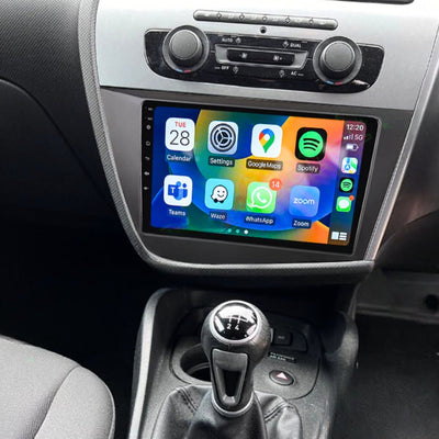 Ecran Autoradio Carplay Seat Leon 1P 9 Pouces - installé sur véhicule - Becquet Voiture
