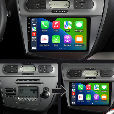 Ecran Autoradio Carplay Seat Leon 1P 9 Pouces - vue arrière - Becquet Voiture
