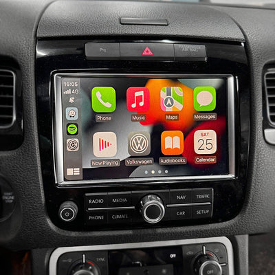 Ecran Autoradio Carplay VW Touareg 2 7 Pouces - vue arrière - Becquet Voiture