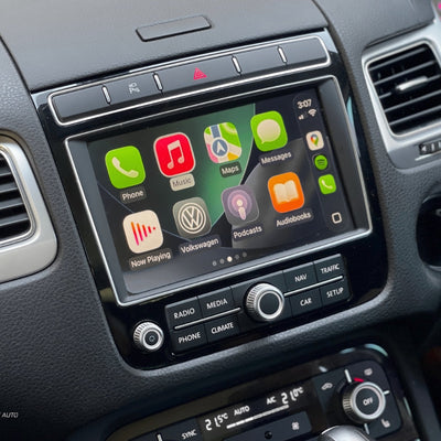 Ecran Autoradio Carplay VW Touareg 2 7 Pouces - vue de profil - Becquet Voiture