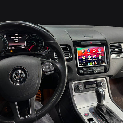 Ecran Autoradio Carplay VW Touareg 2 7 Pouces - vue de trois-quarts - Becquet Voiture