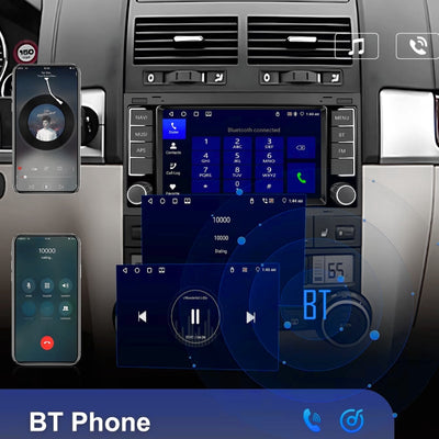 Ecran Autoradio Carplay VW Touareg T5 7 Pouces - vue arrière - Becquet Voiture