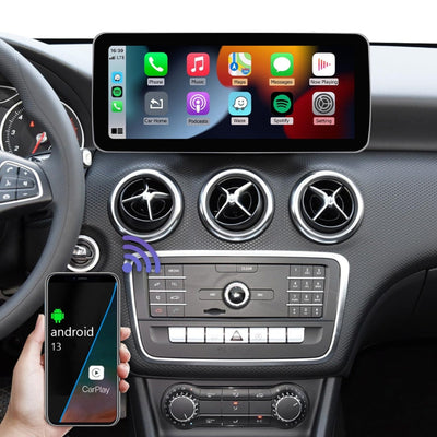Ecran Carplay Mercedes Classe A W176 10.25 - vue arrière - Becquet Voiture