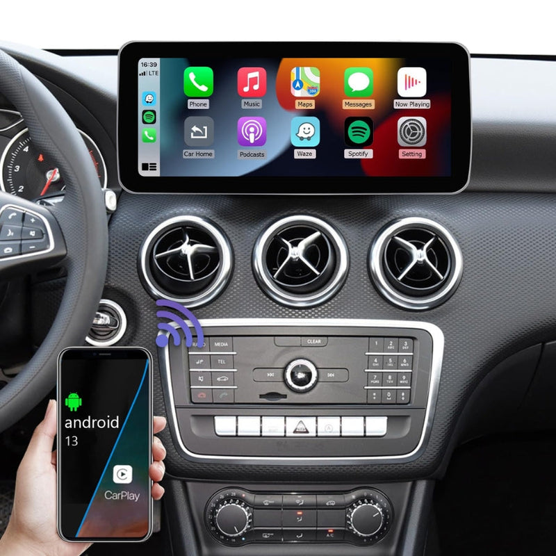 Ecran Carplay Mercedes Classe A W176 10.25 - vue arrière - Becquet Voiture