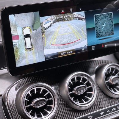 Ecran Carplay Mercedes Classe C W205 GLC 10.25 - vue arrière - Becquet Voiture