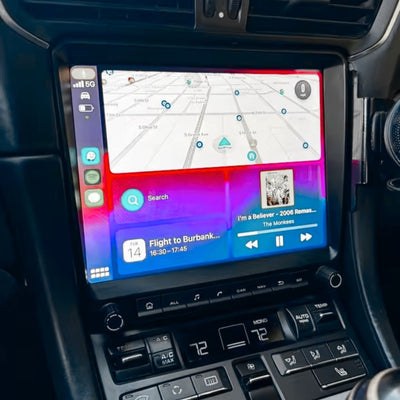 Ecran Carplay Porsche 911 991 Cayman Boxster - vue arrière - Becquet Voiture