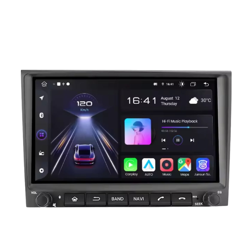 Ecran Carplay Porsche 911 997 Cayman 987 Boxster - vue de face - Becquet Voiture