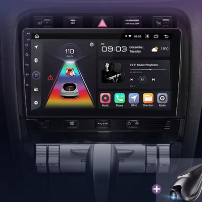 Ecran Carplay Porsche Cayenne 1 2002-2010 - vue de profil - Becquet Voiture