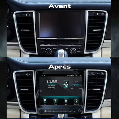 Ecran Carplay Porsche Panamera 2010-2016 PCM - vue arrière - Becquet Voiture