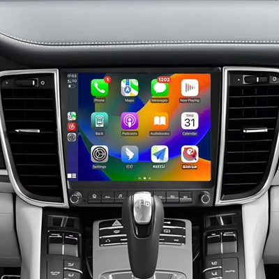Ecran Carplay Porsche Panamera 2010-2016 PCM - vue de profil - Becquet Voiture