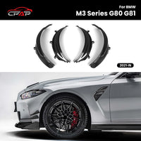 Élargisseurs d'Ailes Carbone BMW M3 G80 G81 - vue de face - Becquet Voiture