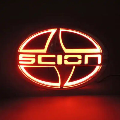 Emblème Arrière LED 4D Scion Lumineux 12V Étanche - vue de profil - Becquet Voiture