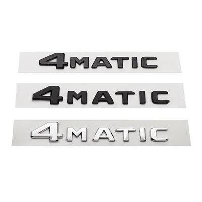 Emblème Arrière Mercedes 4Matic Logo 14.6cm - installé sur véhicule - Becquet Voiture