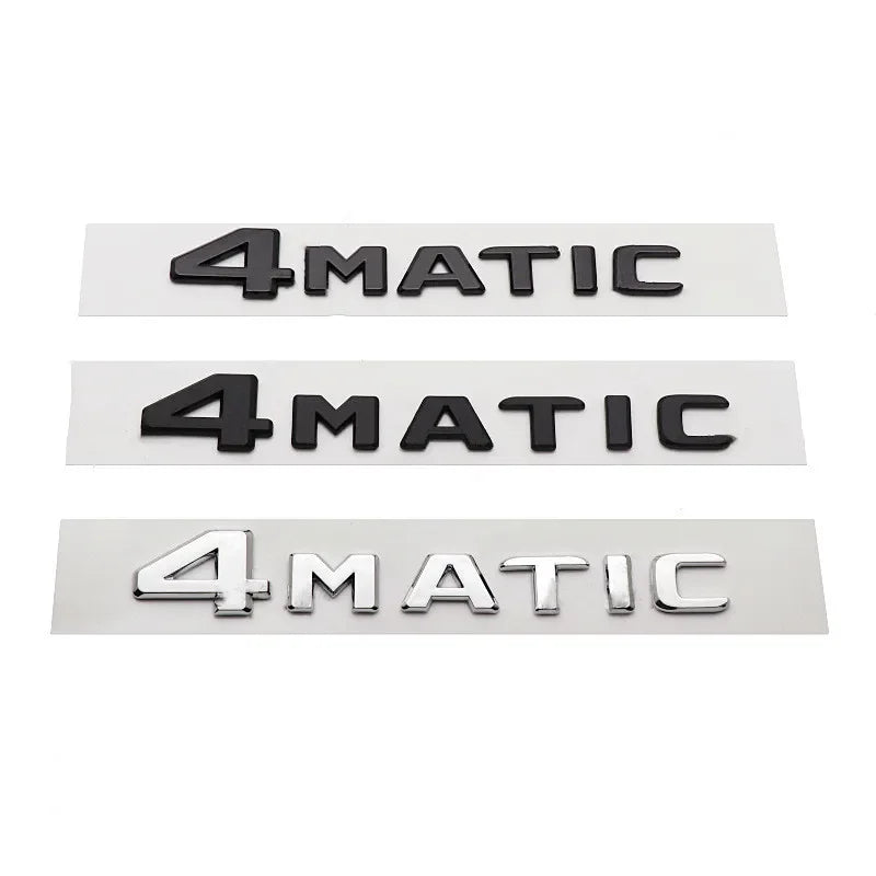 Emblème Arrière Mercedes 4Matic Logo 14.6cm - installé sur véhicule - Becquet Voiture