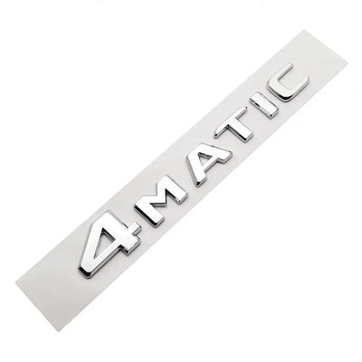 Emblème Arrière Mercedes 4Matic Logo 14.6cm - packshot studio - Becquet Voiture